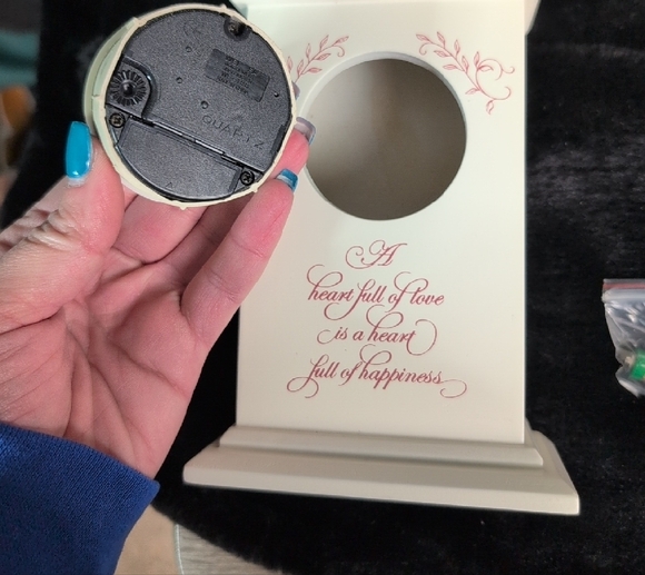 American Greetings Elegant White Clock and Frame Set. Mother's Day Gift Set. New - Picture 7 of 10